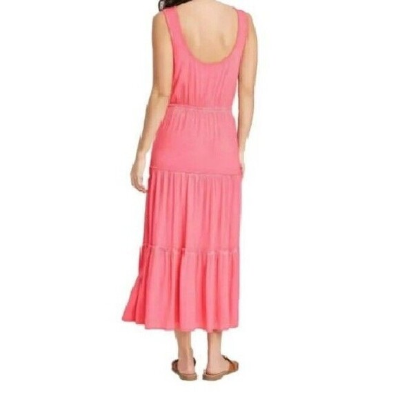 Knox Rose Woman's Pink Sleeveless Long Dress BOHO Size Medium NWT‎ - Picture 1 of 9